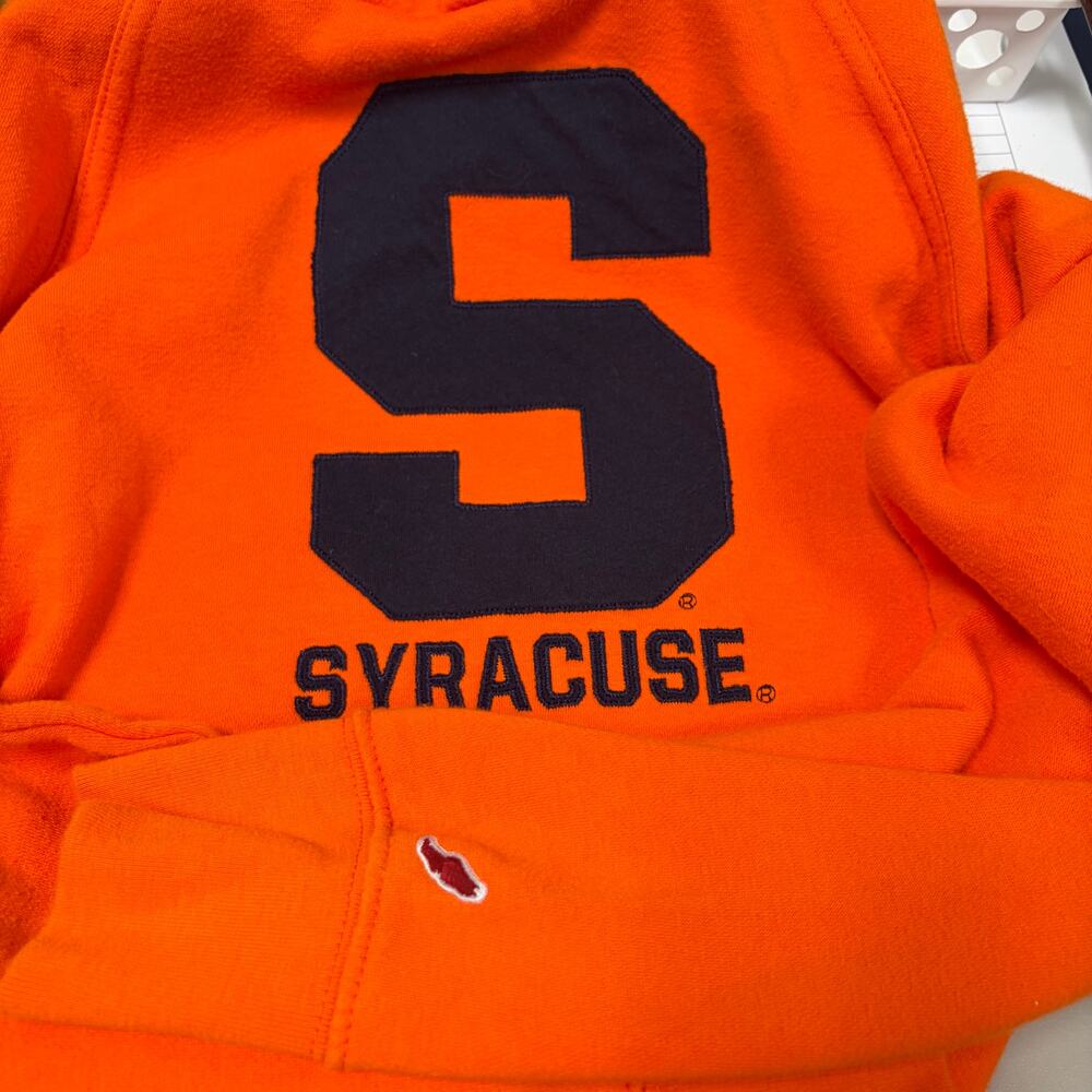 VTG League Syracuse University Orange Hoodie Felt Logo Hoodie Collegiate Large - Picture 3 of 8